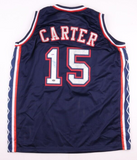 Vince Carter Signed Nets Jersey (PSA & Mounted Memories) 22 Year NBA Veteran