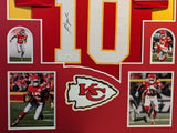 FRAMED KANSAS CITY CHIEFS ISIAH PACHECO AUTOGRAPHED SIGNED JERSEY JSA COA