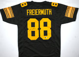 Pat Freiermuth Autographed Black Yellow Pro Style Jersey- Beckett W Hologram *L8