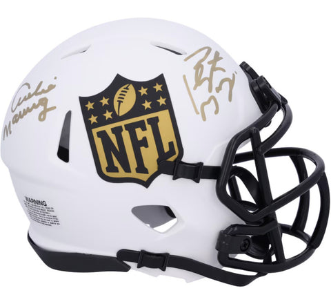 Peyton Manning & Archie Manning Signed NFL Shield Mini Speed Helmet Fanatics