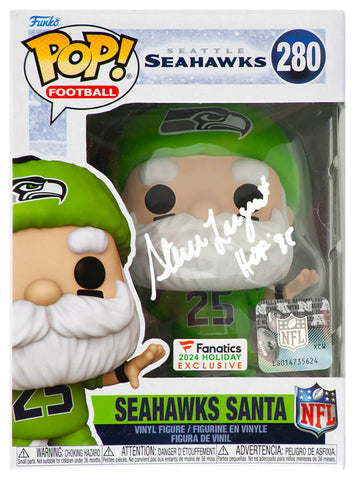 Steve Largent Signed Seahawks SANTA Funko Pop Doll #280 w/HOF'95 - (SS COA)