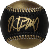 Oneil Cruz Autographed/Signed Pittsburgh Pirates OML Black Baseball FAN 46913