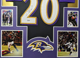 FRAMED BALTIMORE RAVENS ED REED AUTOGRAPHED SIGNED JERSEY BAS HOLO