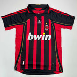 Autographed/Signed Ricardo Ronaldo Nazario AC Milan Black/Red Jersey Beckett COA