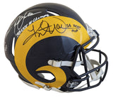 Rams (3) Warner, Faulk & Vermeil Signed 81-99 TB F/S Speed Proline Helmet BAS W