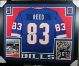 ANDRE REED (Bills blue SKYLINE) Signed Autographed Framed Jersey JSA