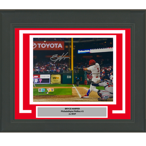 Framed Autographed/Signed Bryce Harper Phillies 8x10 Photo Fanatics & MLB COA