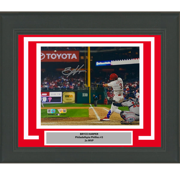 Framed Autographed/Signed Bryce Harper Phillies 8x10 Photo Fanatics & MLB COA