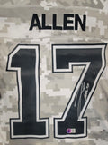 JOSH ALLEN SIGNED BUFFALO BILLS NIKE STS 2024 ARCTIC CAMO XL JERSEY BECKETT QR