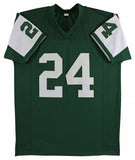 Ty Law Signed New York Jets Green Jersey (Beckett COA) 3xSuper Bowl Champion