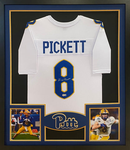 Kenny Pickett Autographed Signed Framed Pitt Panthers White Jersey BECKETT