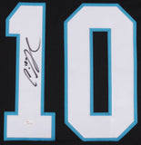 Curtis Samuel Signed Panthers Black Jersey (JSA) 2017 2nd Rd Draft Pick Receiver