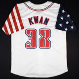 Steven Kwan Signed Cleveland Guardians USA Jersey (JSA COA) 2022 Gold Glove OF