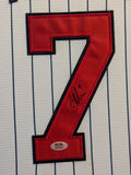 SUEDE FRAMED MINNESOTA TWINS JOE MAUER AUTOGRAPHED SIGNED JERSEY PSA COA