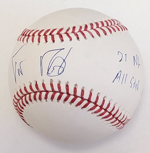 Trevor Rodgers Autographed Miami Marlins MLB Baseball W/ 21 NL All Star Beckett