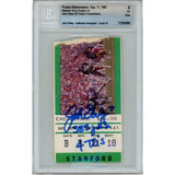 John Elway Autographed Stanford Cardinal 9/11/82 Ticket Stub Insc. Beckett 48170