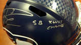 RUSSELL WILSON AUTO SEAHAWKS FULL SIZE SPEED HELMET SB CHAMPS SILVER RW 94268