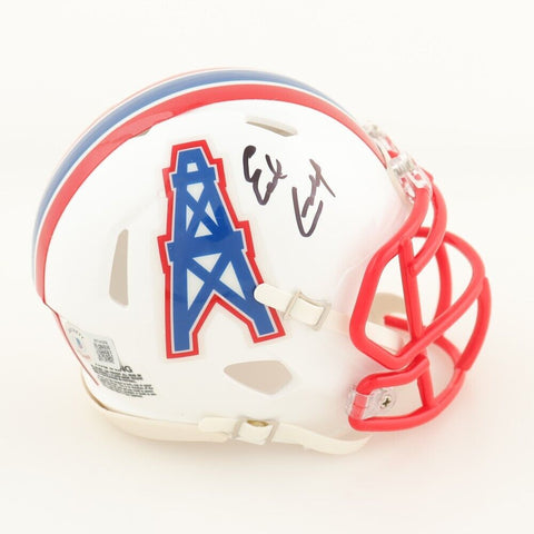 Earl Campbell Signed Houston Oilers Mini Helmet (Beckett) 5xPro Bowl R.B.