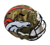 Shannon Sharpe Signed Denver Broncos Speed Full Size Camo NFL Helmet