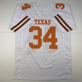 Autographed/Signed Ricky Williams Texas White College Football Jersey JSA COA