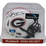 Carson Beck Autographed Georgia Bulldogs Lunar Speed Mini Helmet Beckett 47546