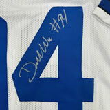 Autographed/Signed Demarcus Ware Dallas White Football Jersey Beckett BAS COA