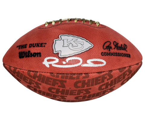 PATRICK MAHOMES SIGNED KANSAS CITY CHIEFS METALLIC WILSON NFL DUKE FOOTBALL BAS