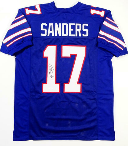 Emmanuel Sanders Autographed Blue College Style Jersey- JSA W Auth *1