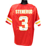 Jan Stenerud Autographed/Signed Custom Red XL Jersey HOF Beckett 48497