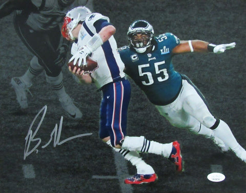 Brandon Graham Autographed 11x14 Photo Eagles Super Bowl Tom Brady Sack JSA