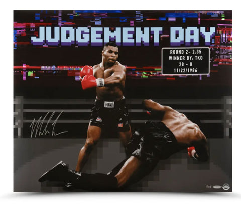 Mike Tyson Autographed "86 Young Champ" 24x20 Photo UDA LE 125