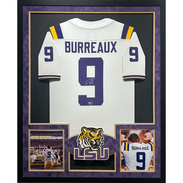 Joe Burrow Burreaux Autographed Signed Framed LMTD LSU Tigers Jersey FANATICS