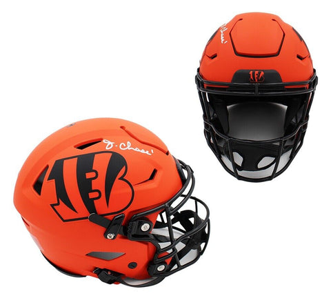 Ja'Marr Chase Signed Cincinnati Bengals Speed Flex Authentic Rave Helmet