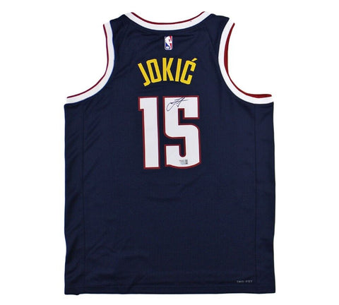 Nikola Jokic Signed Denver Nuggets Nike Swingman Navy NBA Jersey