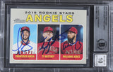 (3) Arcia, Buttrey, Jerez Signed 2019 Topps Heritage #244 Card Auto 10! BAS Slab