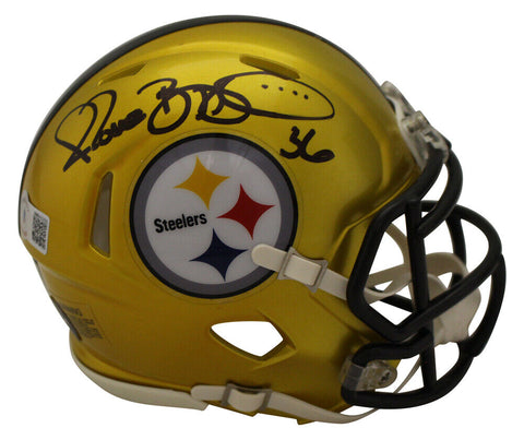 Jerome Bettis Autographed Pittsburgh Steelers Flash Mini Helmet Beckett 35566