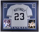 Don Mattingly Signed Yankees 35" x 43" Custom Framed Jersey (JSA) 6x All Star