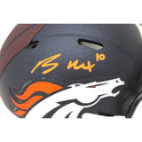 Bo Nix Autographed/Signed Denver Broncos 2024 Speed Mini Helmet Beckett 47536