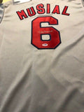 Stan Musial Signed Cardinals Jersey (PSA COA) St Louis HOF O.F. "Stan the Man"