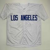 Autographed/Signed Eric Gagne Los Angeles LA White Baseball Jersey JSA COA