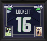 Tyler Lockett Authentic Signed Navy Blue Pro Style Framed Jersey BAS Witnessed