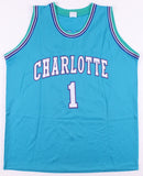 Tyrone Muggsy Bogues Signed Charlotte Hornets Jersey (JSA COA) 1st Rd Pick 1987