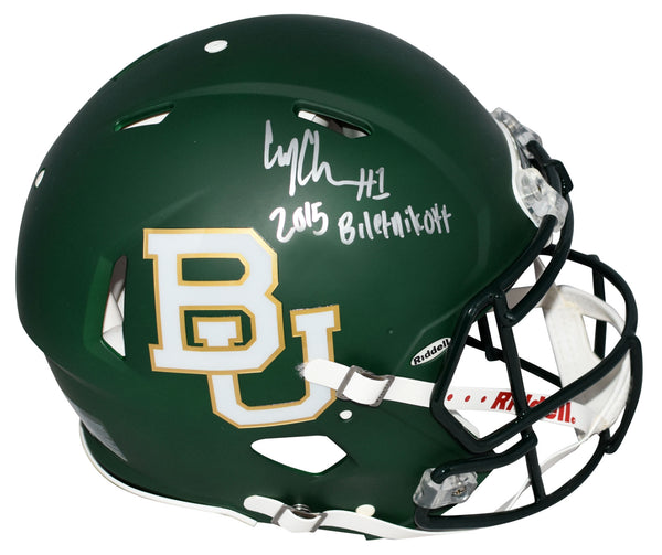 COREY COLEMAN SIGNED BAYLOR BEARS AUTHENTIC SPEED HELMET W/ 2015 BILETNIKOFF