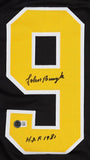 Johnny Bucyk Signed Boston Bruins Black Jersey Inscribed "H.O.F. 1981" (Beckett)