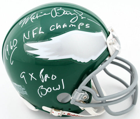 Maxie Baughan Signed Eagles Mini Helmet Inscribed 1960 NFL Champs & 9x Pro Bowl