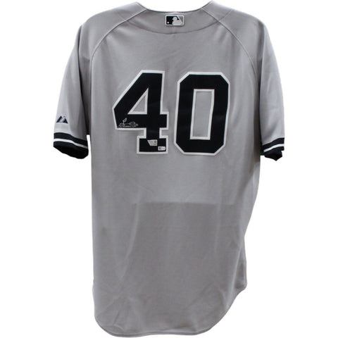 Luis Severino Signed New York Yankees Grey Majestic Jersey FAN 45988