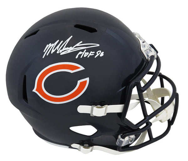 Mike Singletary Signed Bears Riddell F/S Speed Replica Helmet w/HOF'98 -(SS COA)