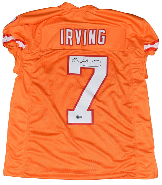 BUCKY IRVING SIGNED TAMPA BAY BUCCANEERS BUCS #7 ORANGE GAME CUT JERSEY BECKETT