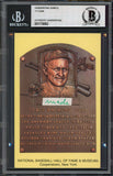 Tigers Ty Cobb Writing Sample 3.5x5.5 HOF Plaque Postcard BAS Slabbed 31