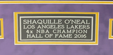 Shaquille O'Neal Autographed Los Angeles Lakers Framed Purple Jersey Fanatics